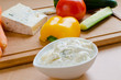 Blue cheese dip with vegetables