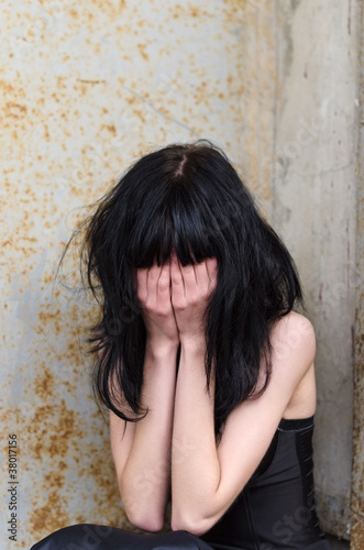 Photo: Crying young girl Crying young girl