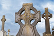 Celtic crosses over blue sky Celtic crosses over blue sky
