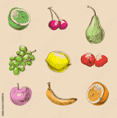 Vector: vector fruit icons vector fruit icons