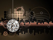 Urban Music Disco Ball Background - Vector Urban Music Disco Ball Background - Vector