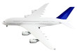Modern airplane  on white.
