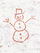 Snowman - winter background