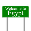 Welcome to Egypt, concept road sign