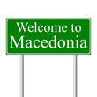 Welcome to Macedonia, concept road sign