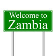 Welcome to Zambia, concept road sign