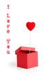 Valentine card with box and heart