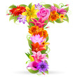 Buchstabe Blume - T