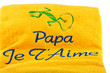 serviette "papa je t'aime"