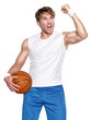 Basketball player isolated