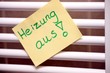 Schild für Demenzkranke "Heizung aus"