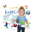Young Math Science Girl Genius Writing