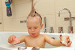 Cute toddler in the bath
