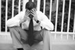 Depressed businessman