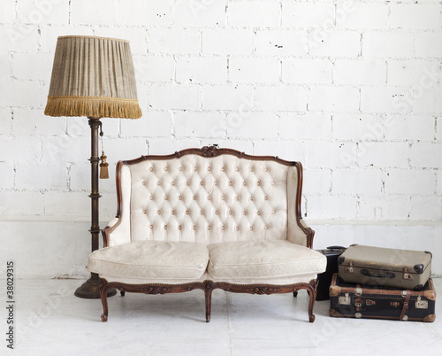 Photo: leather sofa in white room leather sofa in white room