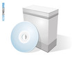 Software box with disc isolated on white Software box with disc isolated on white