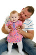 Smiling father and baby