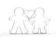 Couple in love silhouettes together Couple in love silhouettes together