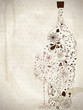 Abstract wine bottle