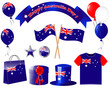 Australia day. Website icons.