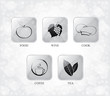 Elements of corporate identity, food and drink industry