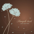 Greeting card with blue hydrangea