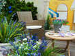 armchair with lavender armchair with lavender