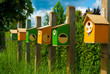 Photo: colorful birdhouses colorful birdhouses