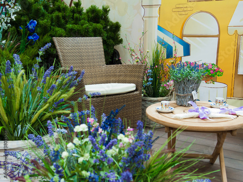 Photo: armchair with lavender armchair with lavender