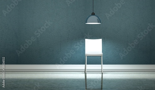 Illustration: Wohndesign - beleuchteter Stuhl Wohndesign - beleuchteter Stuhl