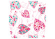 Love Valentine hearts pattern, hand-drawn vector. Love Valentine hearts pattern, hand-drawn vector.