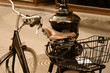 Classic bicycle on a city street