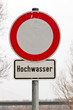 Hochwasser Schild