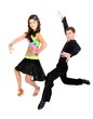 Danseurs latinos dans l'action isolé
