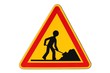 Panneau de danger temporaire : travaux