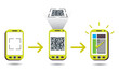 QR Code processing showing cellphone scanning