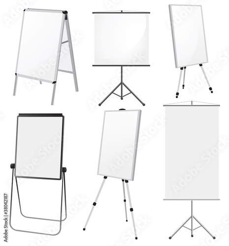 Vektor: Blank Promotion Stand set Blank Promotion Stand set