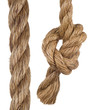 ship rope with knot on white