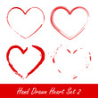 Hand drawn heart set 2