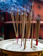 Burning incense sticks