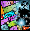 Background for music international disco event