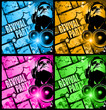 Background for music international disco event