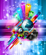 Background for music international disco event