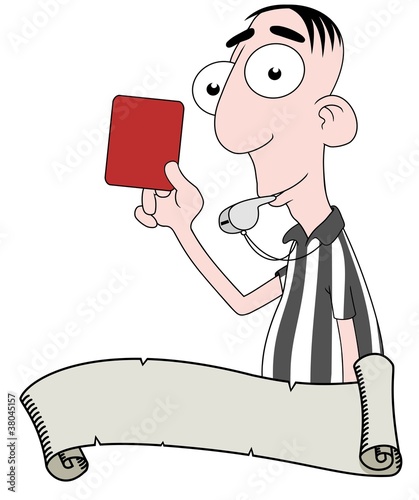Illustration: Referee and scroll Referee and scroll