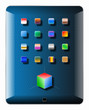 Tablet pc on a white background