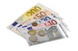 Euro Geldscheine Banknoten und Münzen