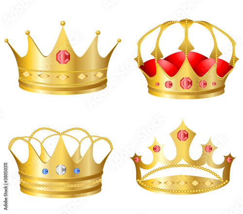 Vector: Realistic crown set Realistic crown set