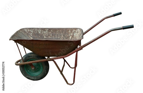 Photo: old rusty wheelbarrow old rusty wheelbarrow