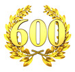 600 sixhundred number laurel wreath