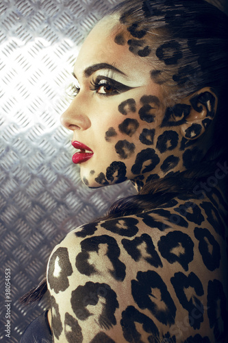 Photo: cat woman close up cat woman close up